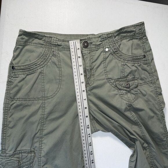 Women's Style & Co. Cargo Capri Size 4 Khaki Green - Picture 7 of 8